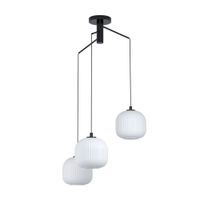 Lámpara Colgante Eglo Mantunalle 40w Acero Negro 3 Luces