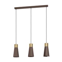 Lámpara Colgante Eglo Losalomas 4.5w Acero Marrón 3 Luces