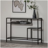 Mueble Consola para Sala Lax Ventitas Home Blanco y Negro