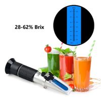 Refractómetro ATC 28-62% Brix Mermelada Almíbar Zumo Salsas