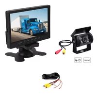 Camara Retroceso + Pantalla 7 + Cable 15m  Ómnibus Camión 24v