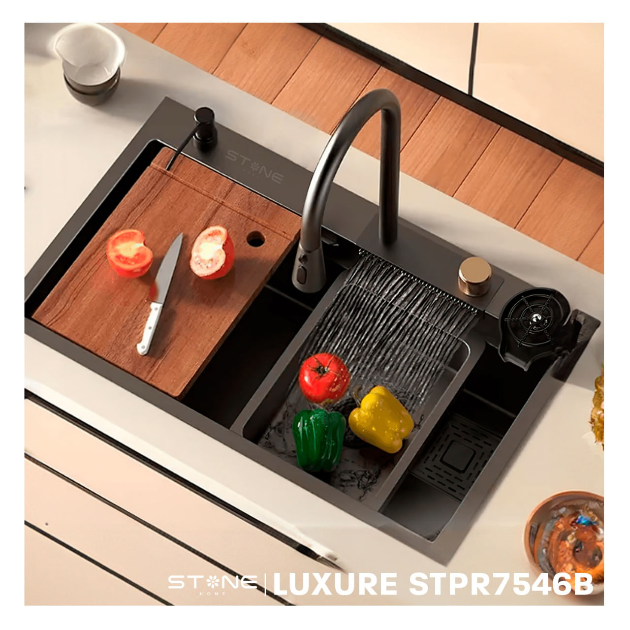 Lavadero Multifuncional Luxure Nanoblack STPR7546B Stone