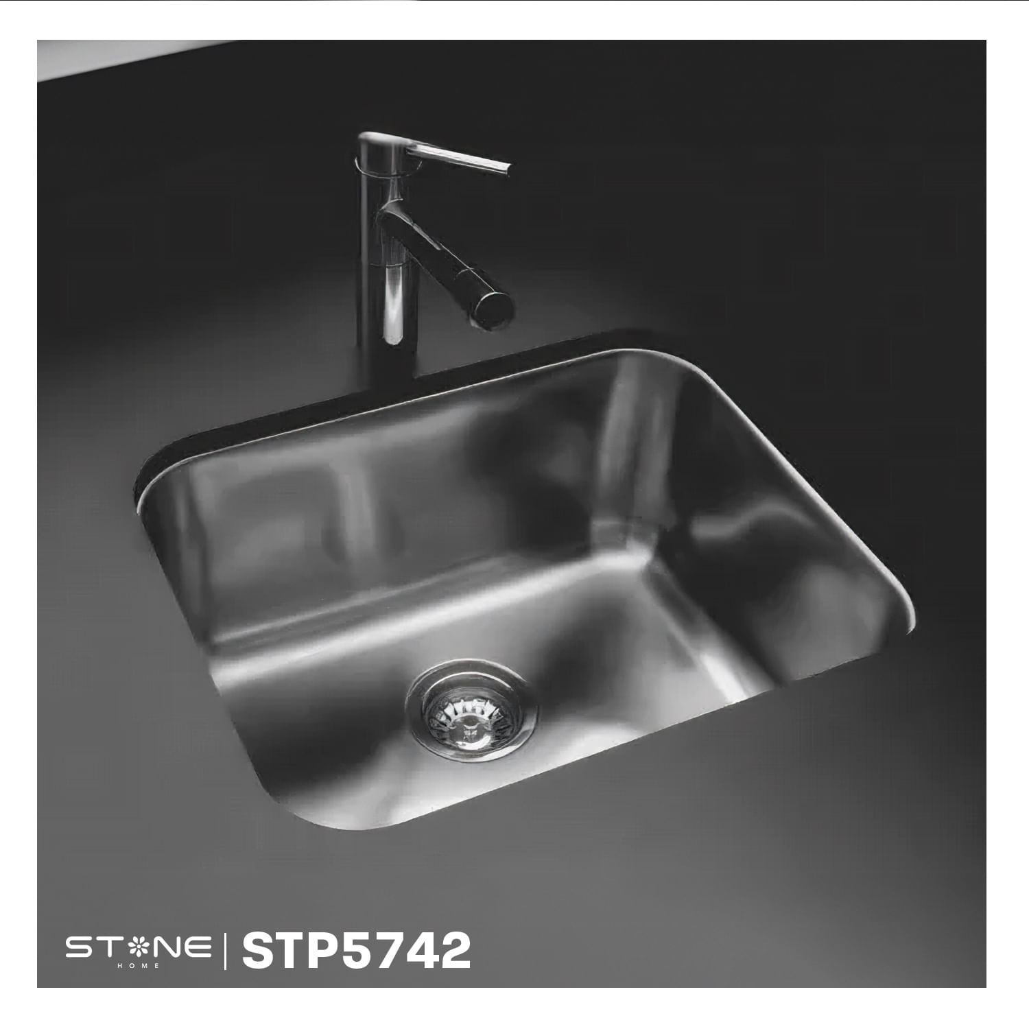 Lavadero De Acero Signature STP5742 Stone