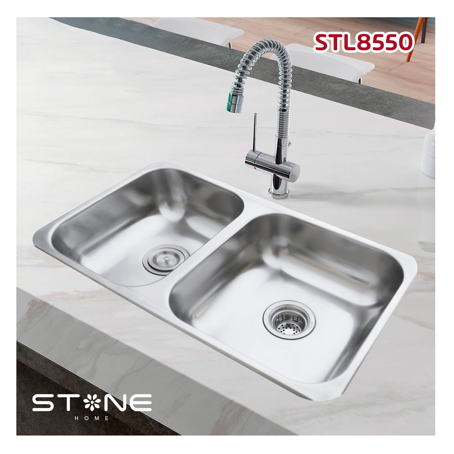 Lavadero De Acero Prime STL8550 Stone