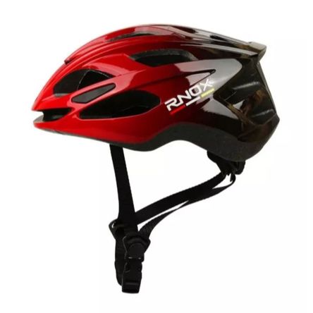 Casco De Ciclismo Rnox Certificado Negro/Rojo