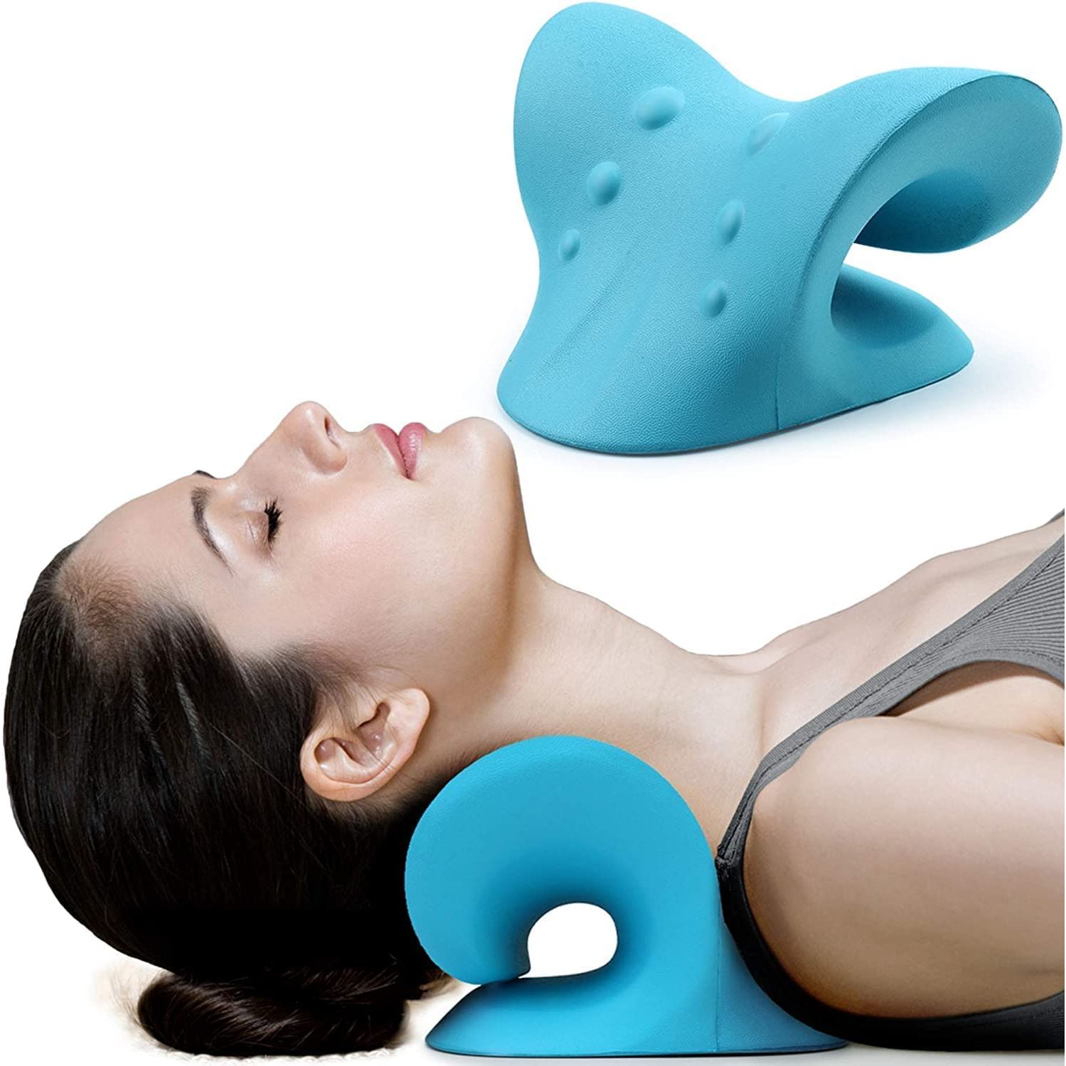 Almohadilla Quiropractica Cuello Alivio Masajes Descompresion Antiestress Almohada