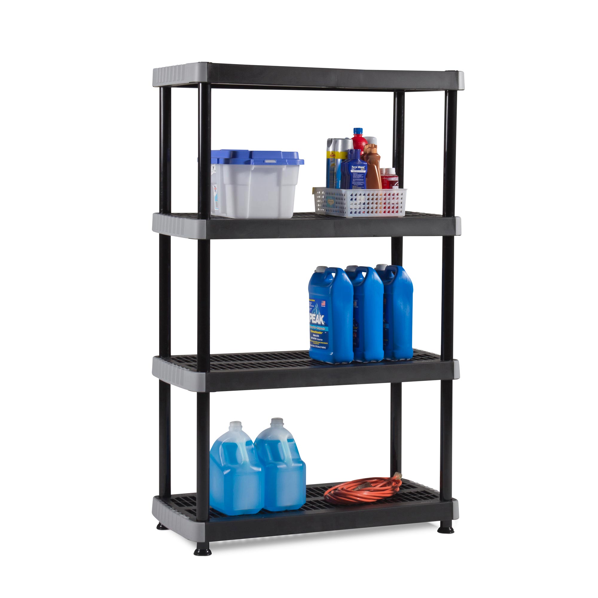 Estantería Plástica Rimax Ventilada 4 Niveles Negro
