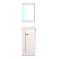 Combo Vanitorio + Lavatorio + Espejo Orange Modelo Turín Blanco de MDP Melamine