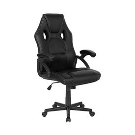 KLASIKA - Silla de oficina ergonómica blanca clara para personas pesadas,  sillas de escritorio con ruedas y brazos, silla de piel sintética para el
