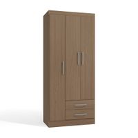 Ropero Cali 3 Puertas 2 Cajones 4 Repisas MDP Nature Orange
