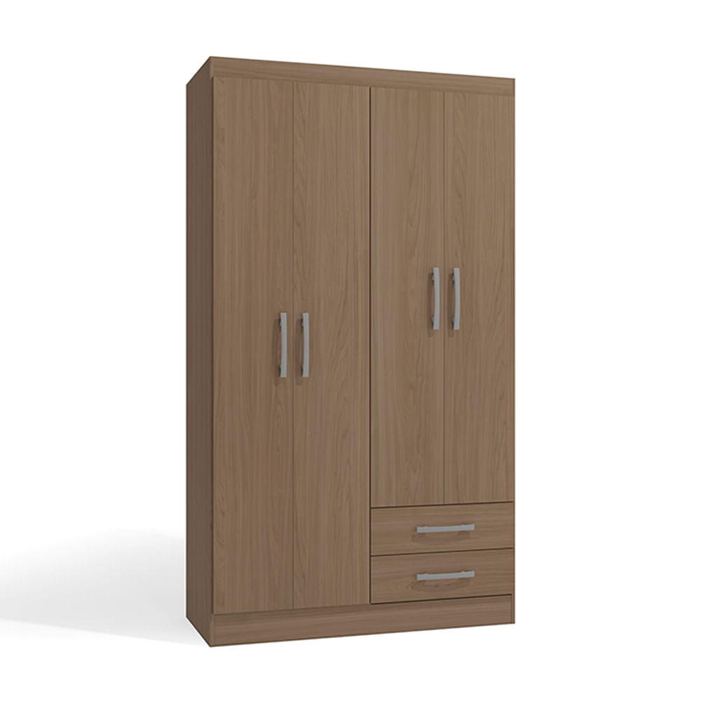 Ropero Cali 4 Puertas 2 Cajones 2 Repisas MDP Nature Orange