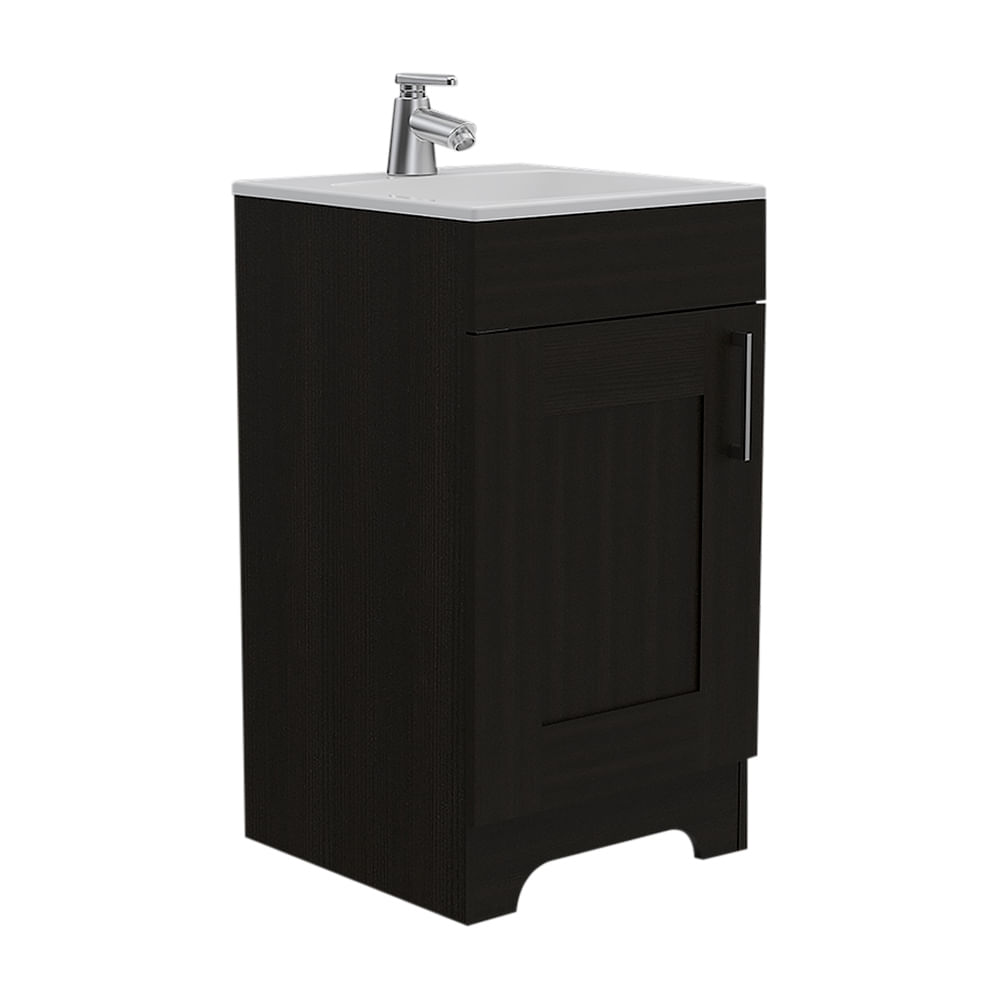 Vanitorio Melamina Tuhome Modelo Barcelona Color Wengue