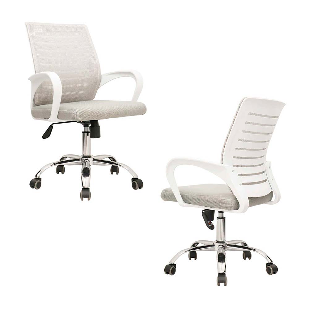 Silla de Oficina Giratoria Dex Gris Bonno x 2 unidades