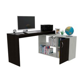  Mesa de escritorio para ordenador con cajón, escritorio de  trabajo para el hogar, escritorio moderno para estudiantes, estructura de  madera de acero, mesa de estudio para dormitorio, apto para varios estilos (