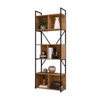 Estante London 3 niveles 200cm Maple Metal Orange