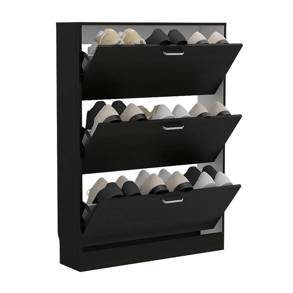 Zapatera Melamina Z94 18 pares Tuhome Negro Wengue