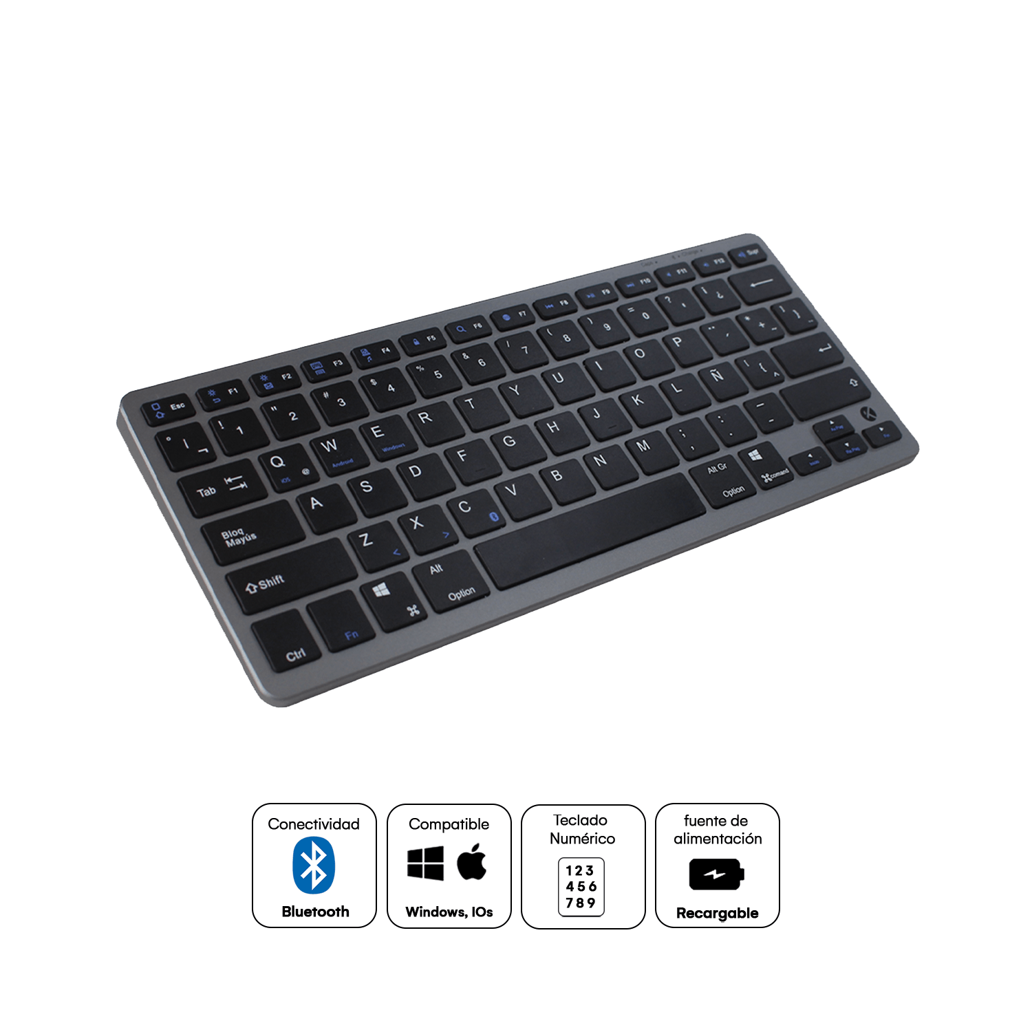 Ripley - TECLADO INALÁMBRICO BLUETOOTH MARCA SEISA BK3001 - BLANCO