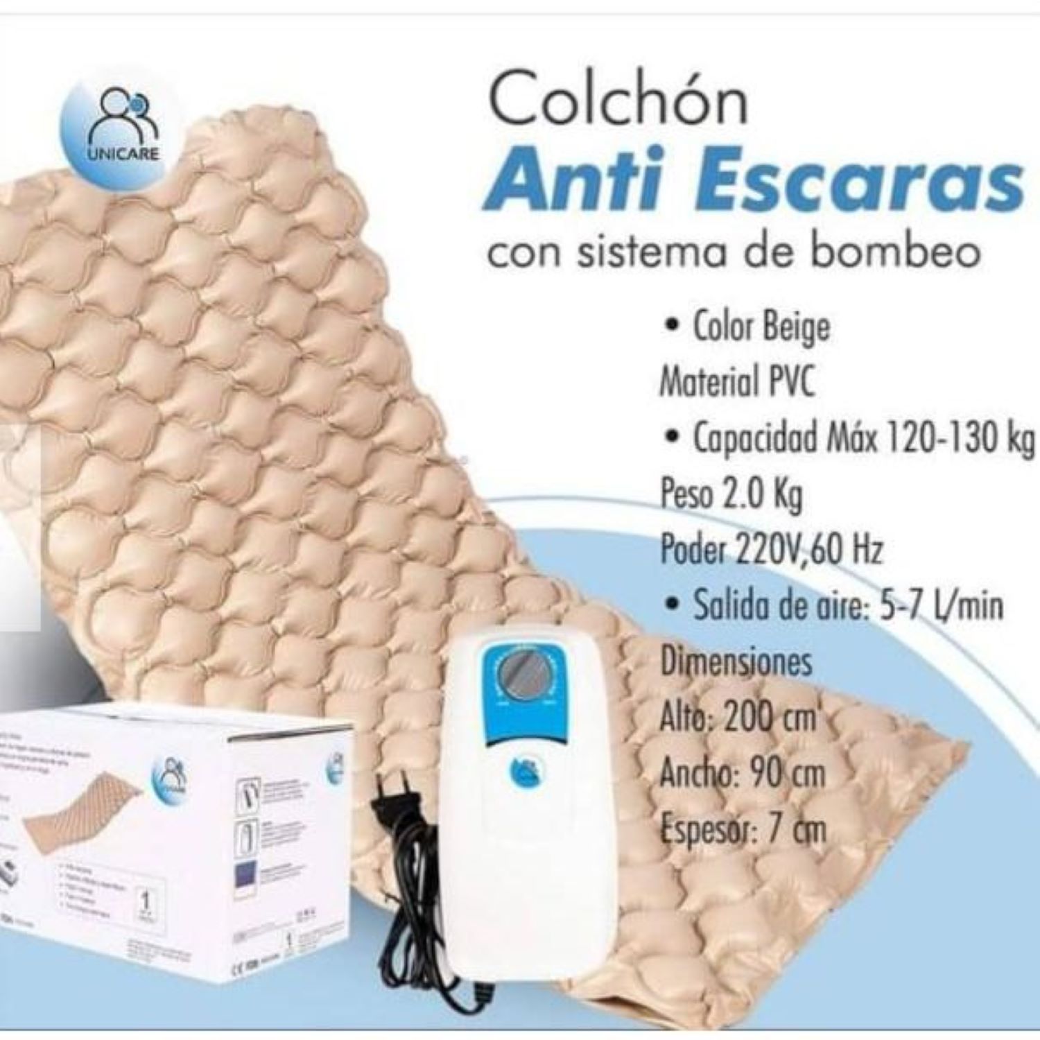 COLCHON ANTI ESCARAS UNICARE