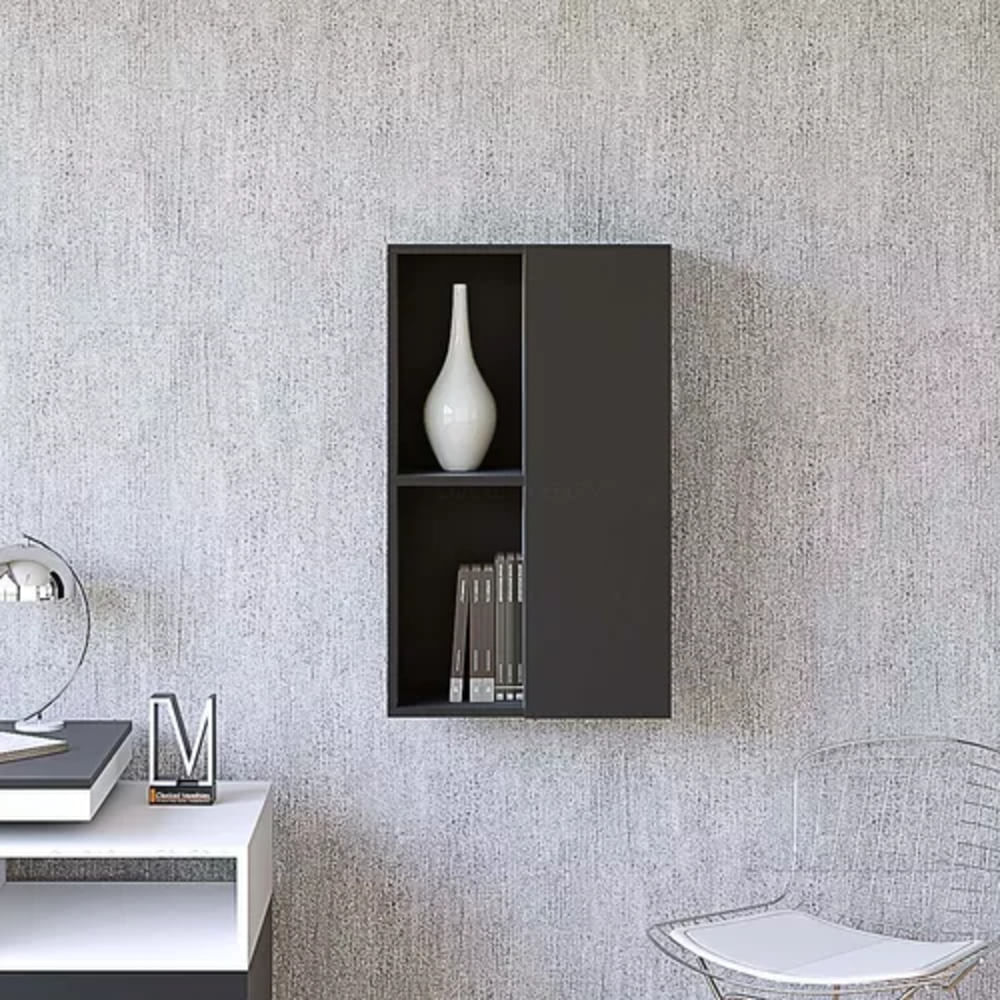 Estante Flotante Kay Negro 1 Puerta R&R MUEBLES
