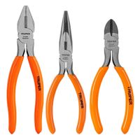 Alicates de electricista 3 piezas mango pvc, truper