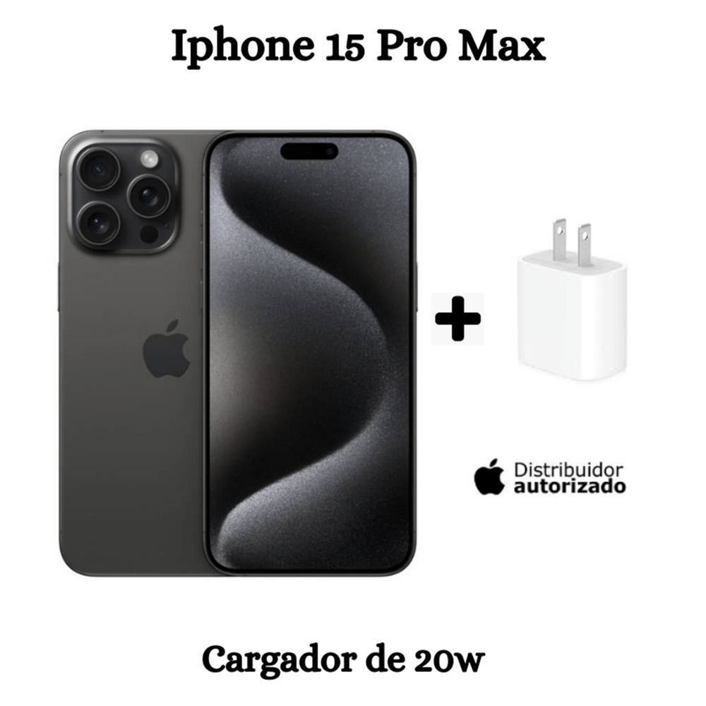 Iphone 15 Pro Max 256gb Esim + Cargador Black Titanium - Promart