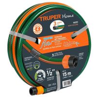 Manguera de riego expandible  reforzada 1/2"" x 15m truper