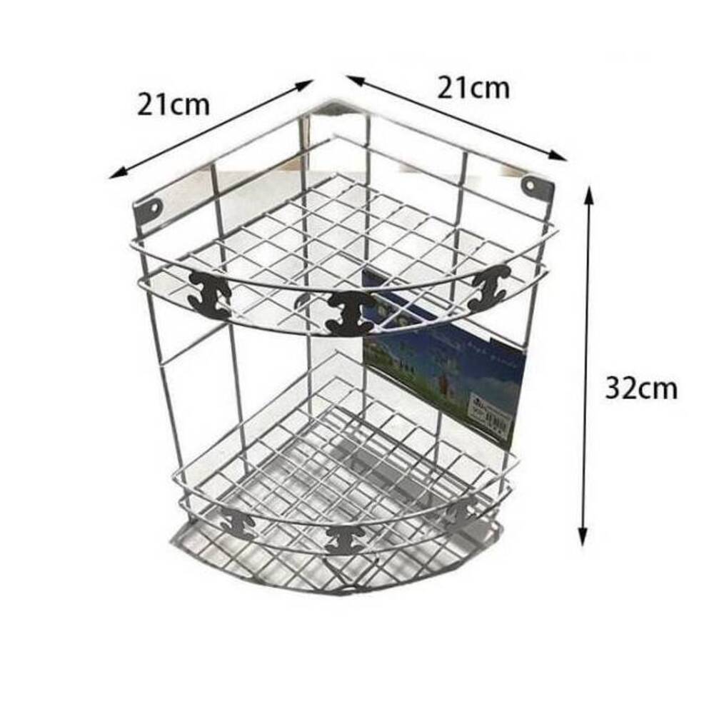 Esquinero Organizador Colgante Doble Cesto para Ducha Baño y Cocina