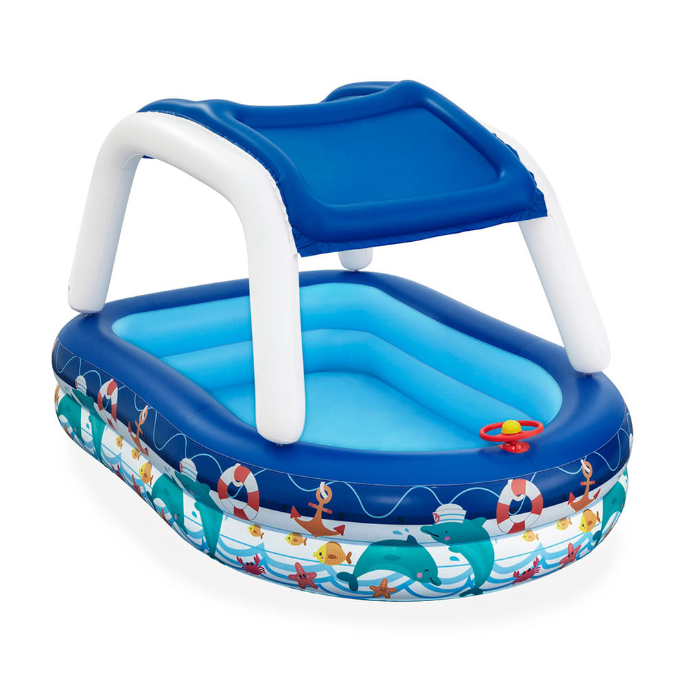 Piscina Inflable Cuadrada Bestway Sea Captain 282L 213x155x132cm Azul