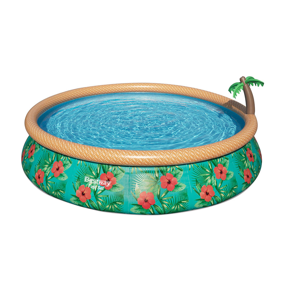 Piscina Inflable Circular Bestway Paradise Palms 457x457x84cm Verde