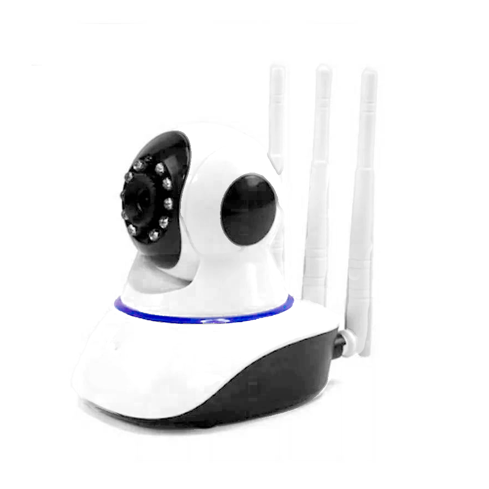 Cámara IP Robótica 360 Seguridad 3 Antenas Hd Con Wifi Vision Nocturna