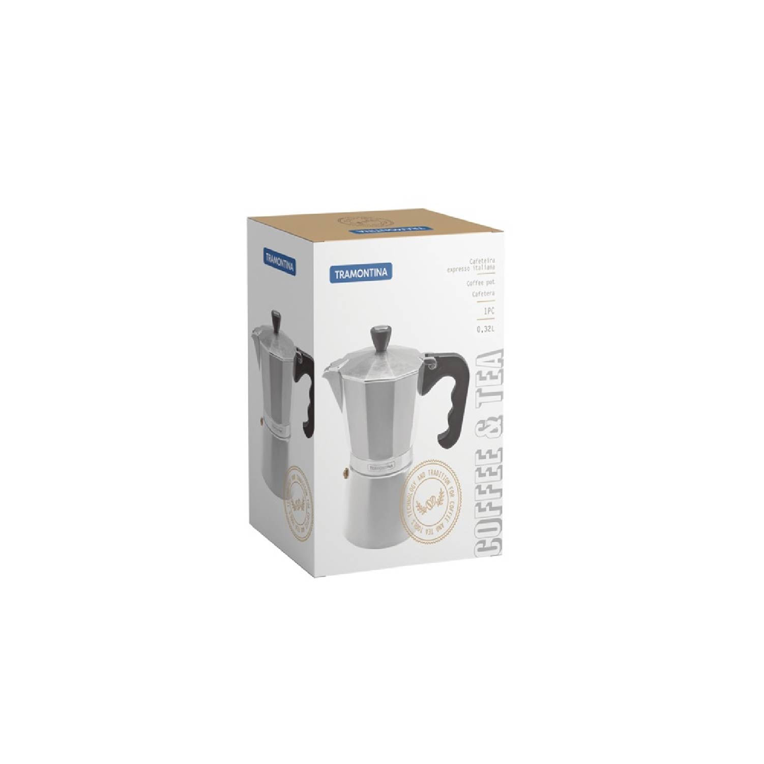 Cafetera Italiana TRAMONTINA 320ml Aluiminio