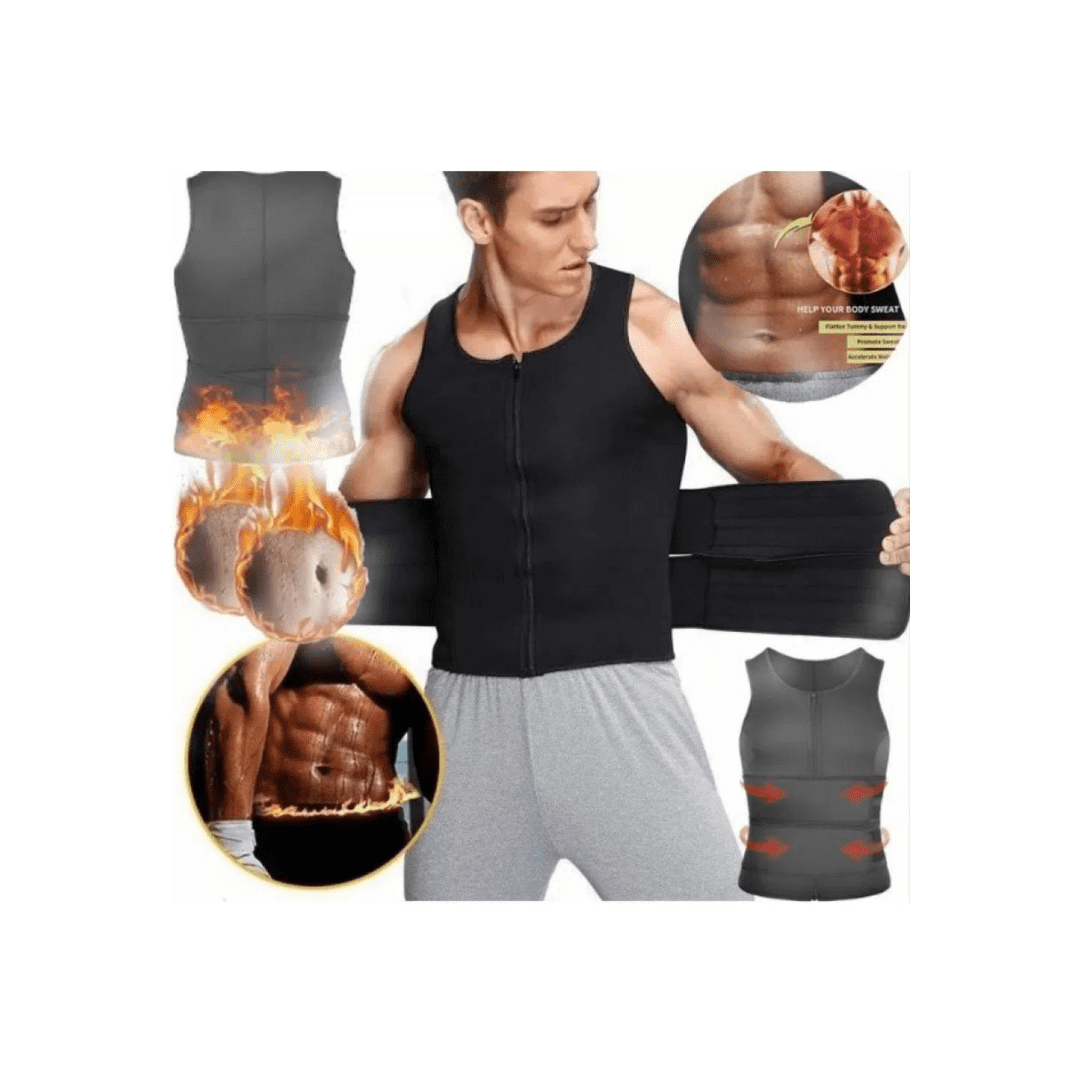 Faja Chaleco Térmico Reductor Hombre Fitness Bajar Peso