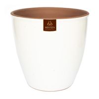 Maceta Cerámica Zafiro 14 Blanca Mestiza