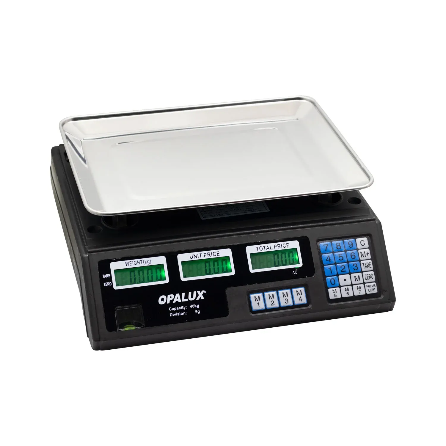 Balanza Digital Recargable 40Kg OP-208C-BK Opalux