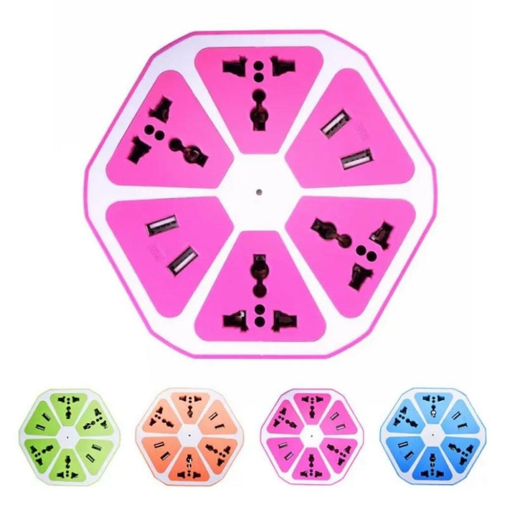 Interruptor con USB Hexagonal