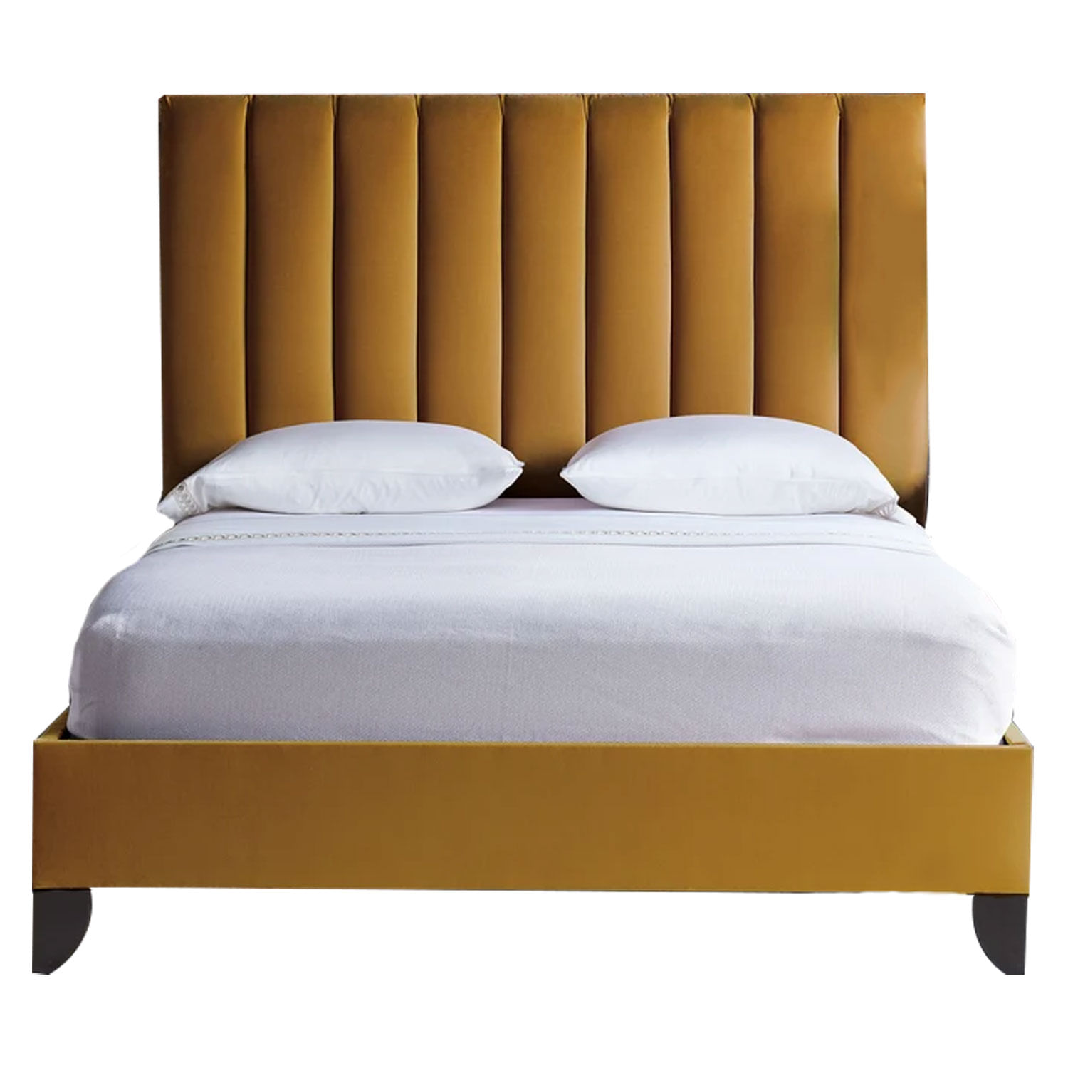 Cama Tapizada Listón LeMueble 2 plazas Gold