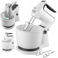 Batidora de mano y pedestal Oster® blanca con acción giratoria única FPSTHS3610