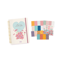 Pack Ingenial Violeta: agenda semanal infinita + set de papeles decorativos