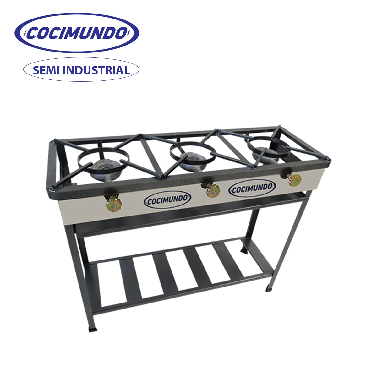 Cocina de Pie 3H Semi Industrial A Gas Acero - Cocimundo