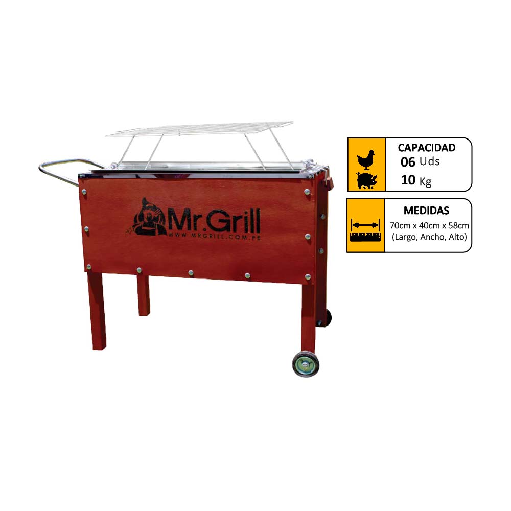 Caja China Premium mediana con parrillas Mr Grill