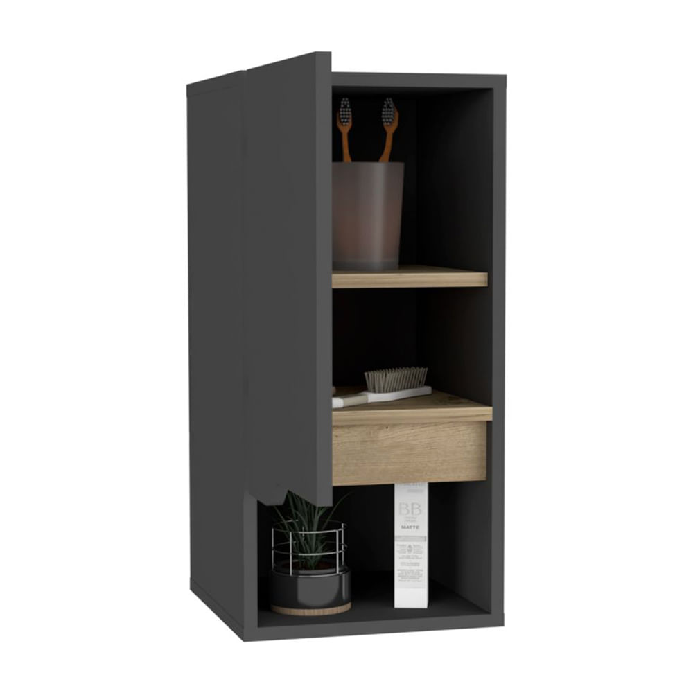 Mueble Lateral Tuhome Laurent Melamina Gris