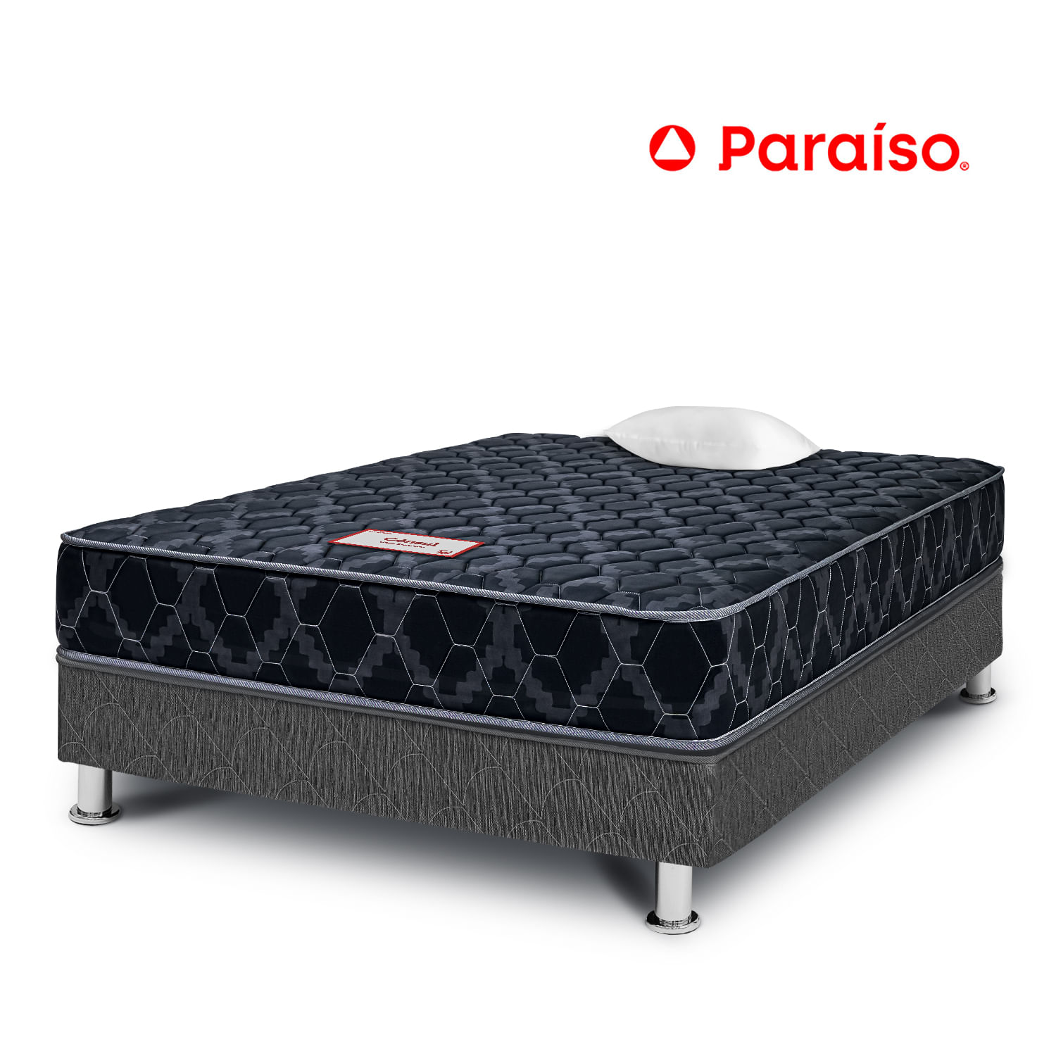 Cama Consul Black De 1.5 Plazas