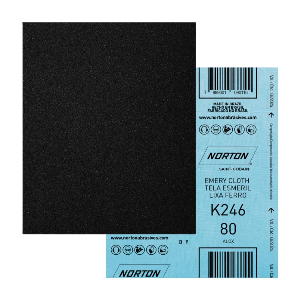 Lija de Óxido de Aluminio Norton A275 al Agua Grano 180 228x280mm P80