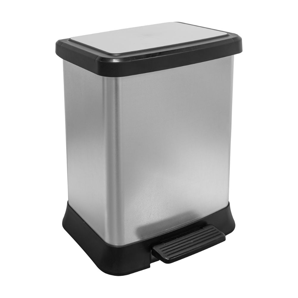 Tacho de Cocina con Pedal Lexuss Metalizada 40L Reyplast