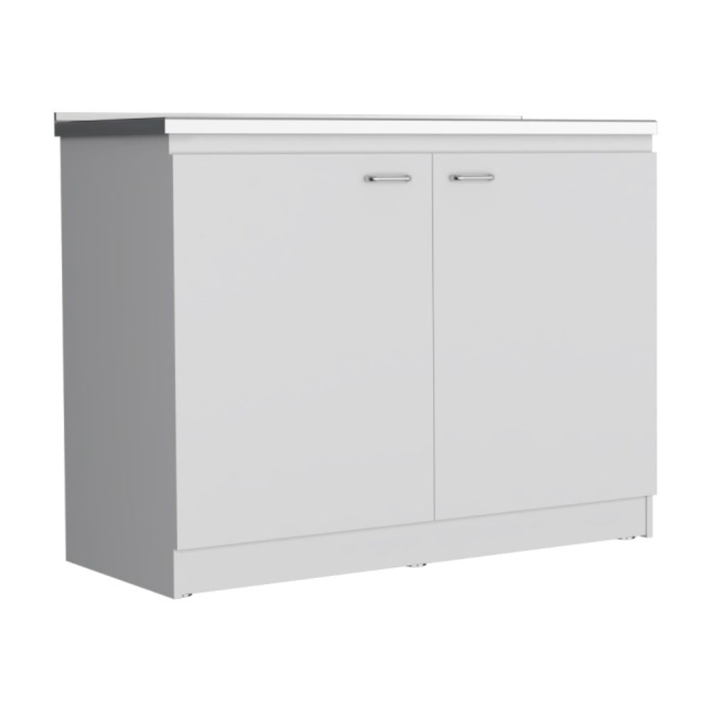 Mueble Inferior de Cocina Napoles Melamina 120cm Blanco Tuhome