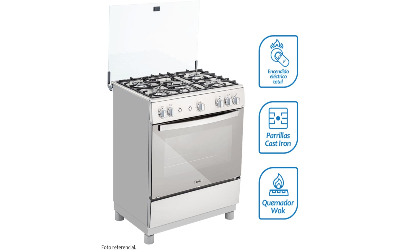 Cocina Coldex CX721 XPLUS a Gas de Pie Acero inoxidable