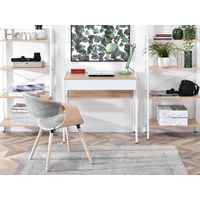 Escritorio Práctico Raiven color Duna/Blanco 1 cajón TU MESITA