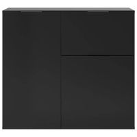Aparador Moderno Yor Negro R&R MUEBLES