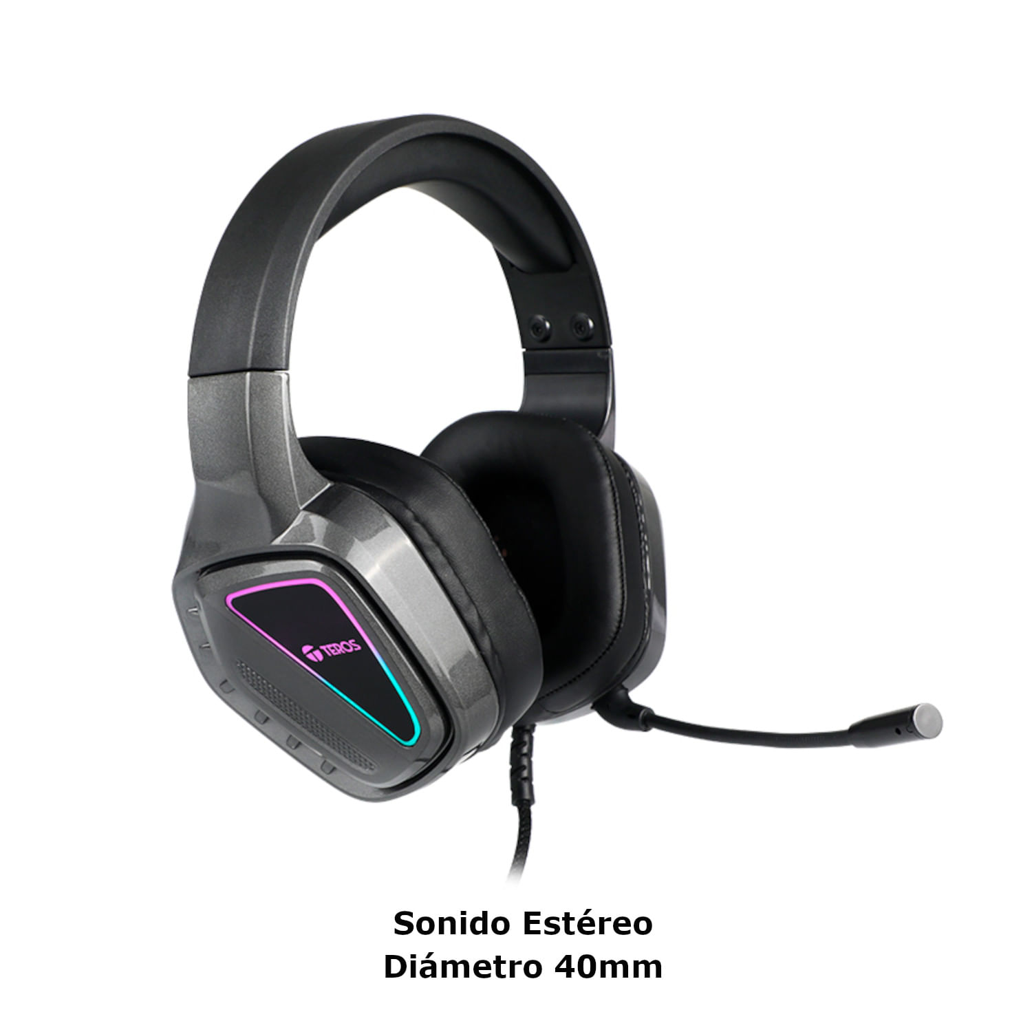 Auriculares Gaming Teros TE8171N Estéreo Luces RGB