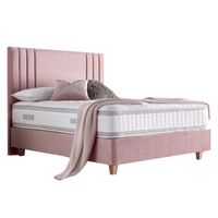 Cama Tapizada Listón LeMueble 2 plazas Palo Rosa
